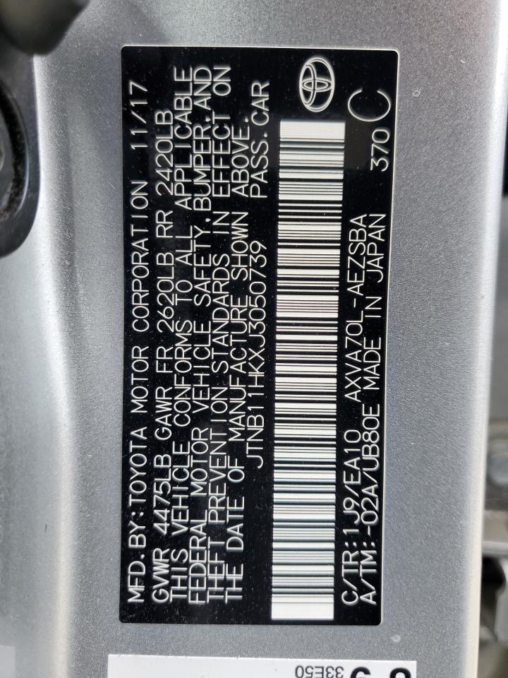 JTNB11HKXJ3050739 2018 Toyota Camry L