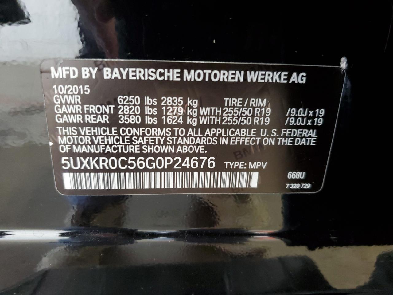 5UXKR0C56G0P24676 2016 BMW X5 xDrive35I