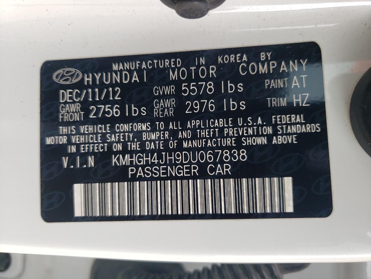 KMHGH4JH9DU067838 2013 Hyundai Equus Signature