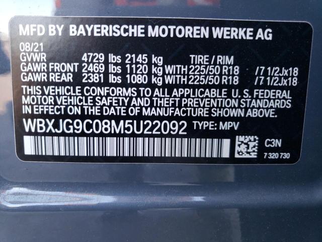 WBXJG9C08M5U22092 BMW X1 XDRIVE2 13