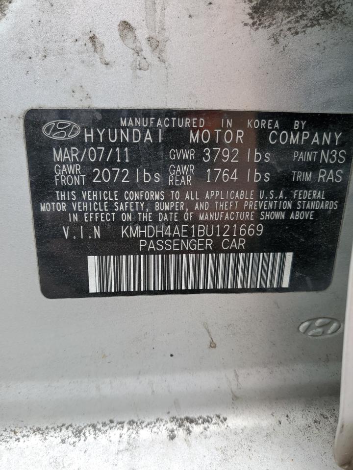 KMHDH4AE1BU121669 2011 Hyundai Elantra Gls