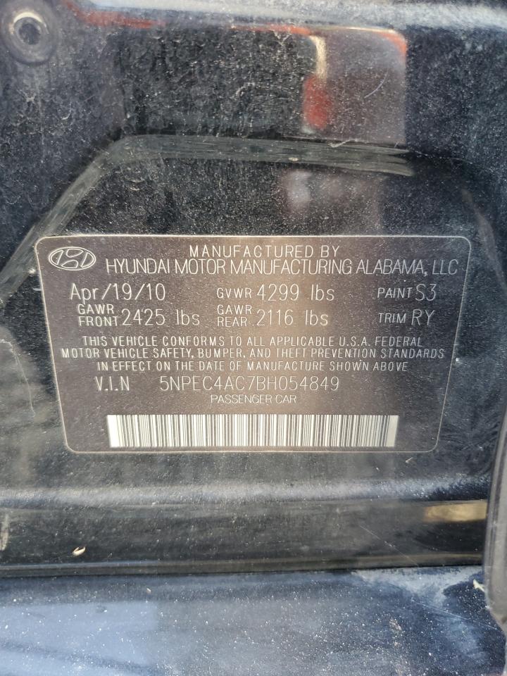 5NPEC4AC7BH054849 2011 Hyundai Sonata Se