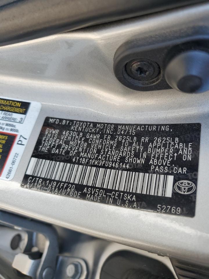 4T1BF1FK3FU946144 2015 Toyota Camry Le