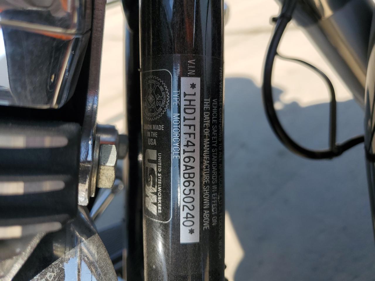 2010 Harley-Davidson Flhtc VIN: 1HD1FF416AB650240 Lot: 70265074