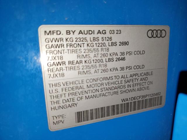 WA1DECF35P1120462 Audi Q3 PREMIUM 13