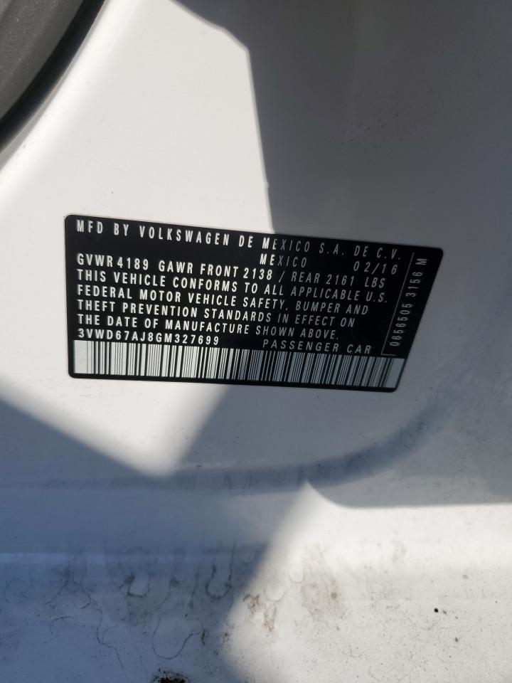 2016 Volkswagen Jetta Se VIN: 3VWD67AJ8GM327699 Lot: 73254184