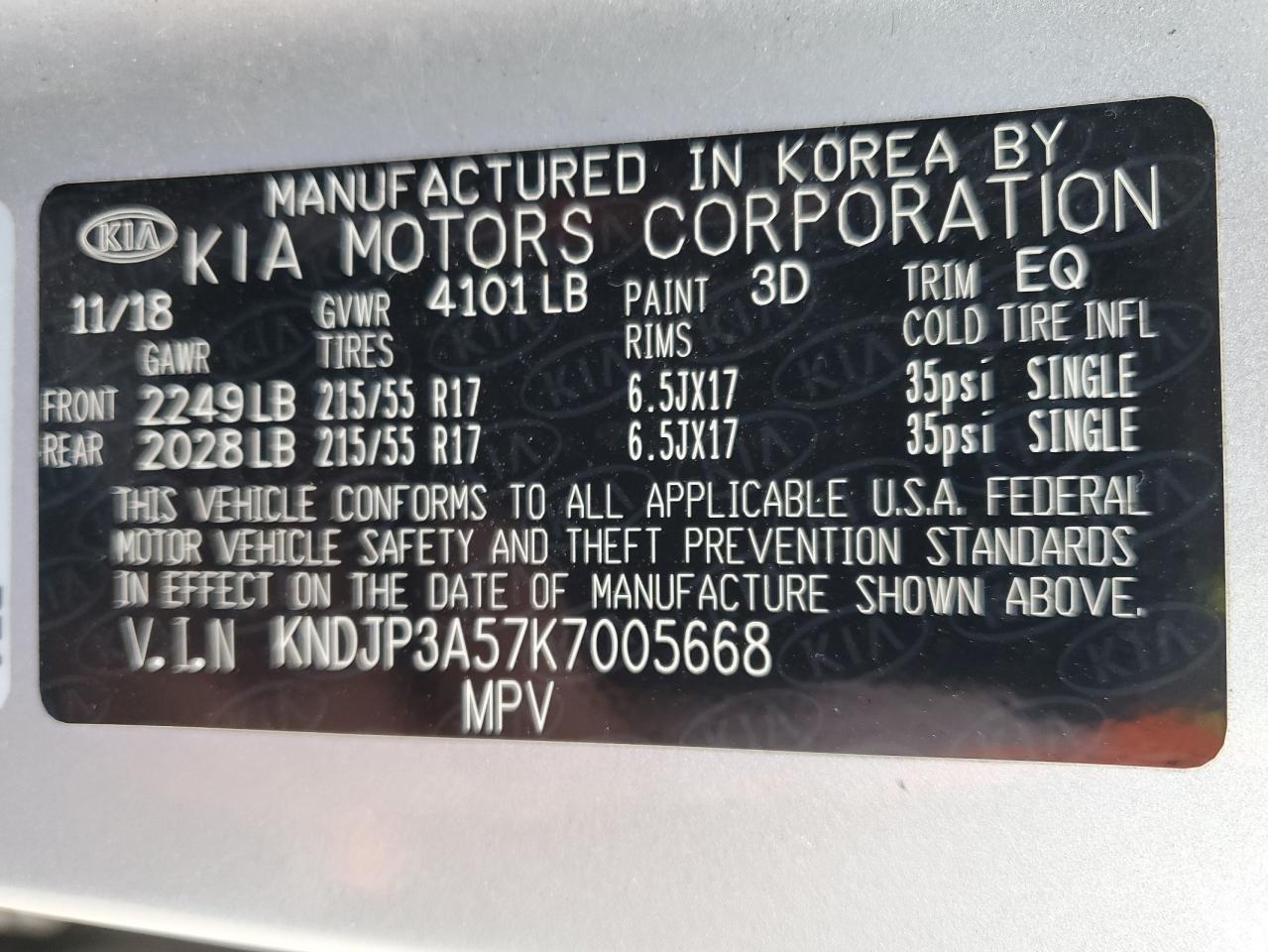 KNDJP3A57K7005668 2019 Kia Soul +