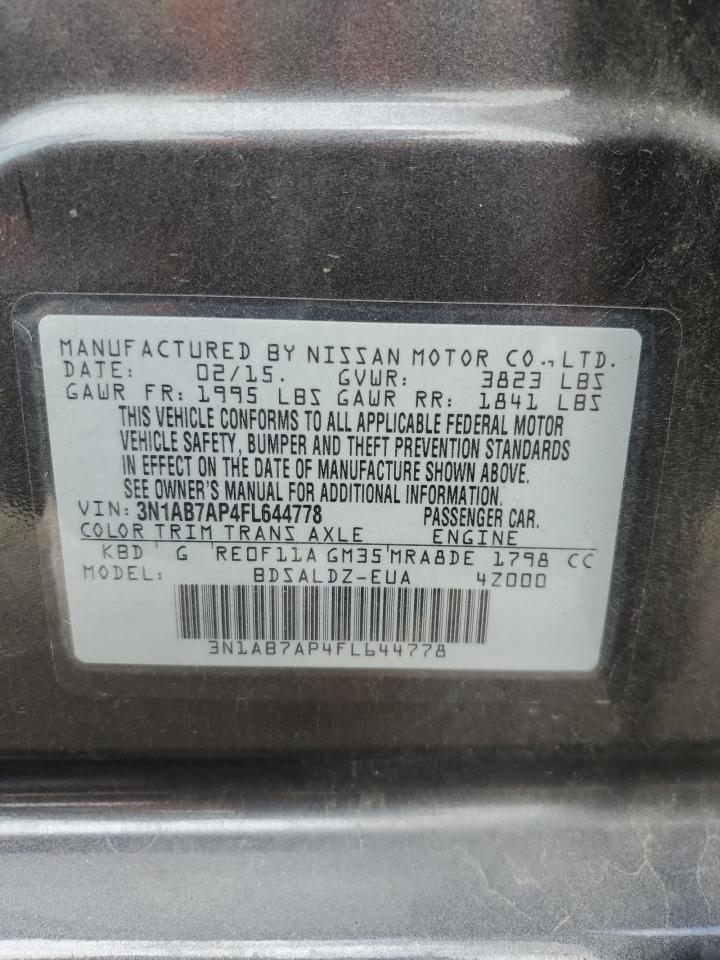 3N1AB7AP4FL644778 2015 Nissan Sentra S