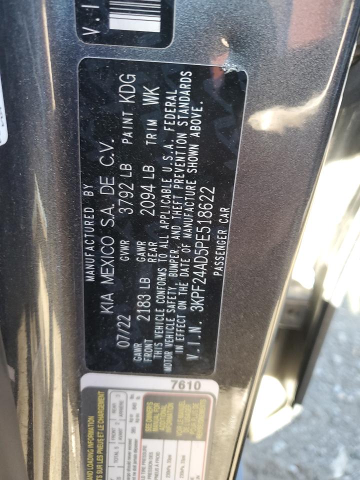 3KPF24AD5PE518622 2023 Kia Forte Lx