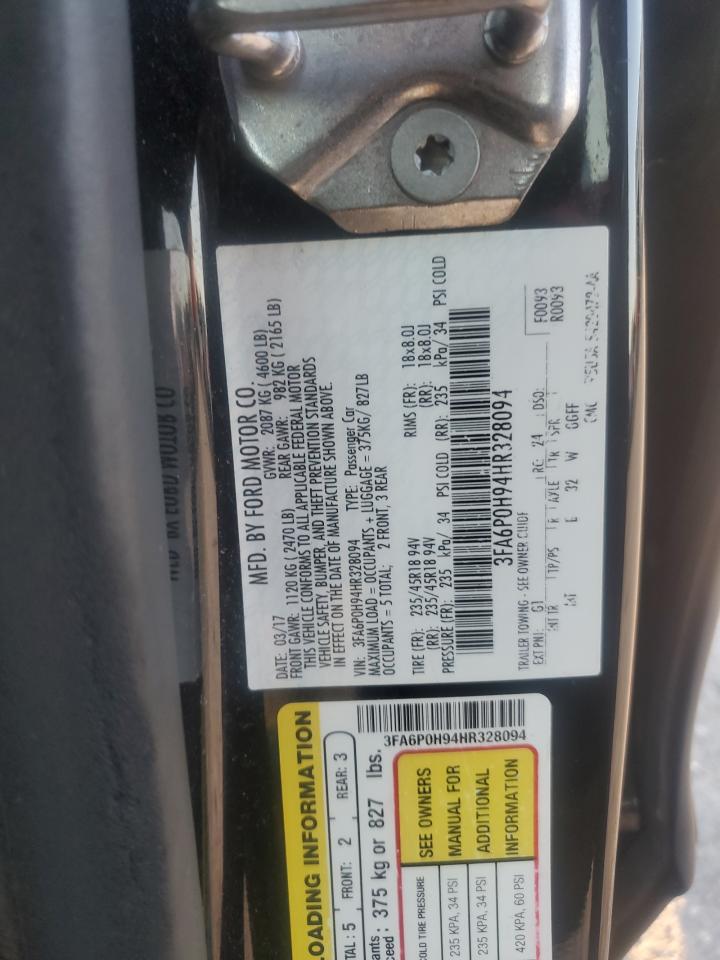 3FA6P0H94HR328094 2017 FORD FUSION - Image 12