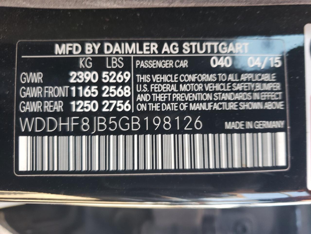 WDDHF8JB5GB198126 2016 Mercedes-Benz E 350 4Matic