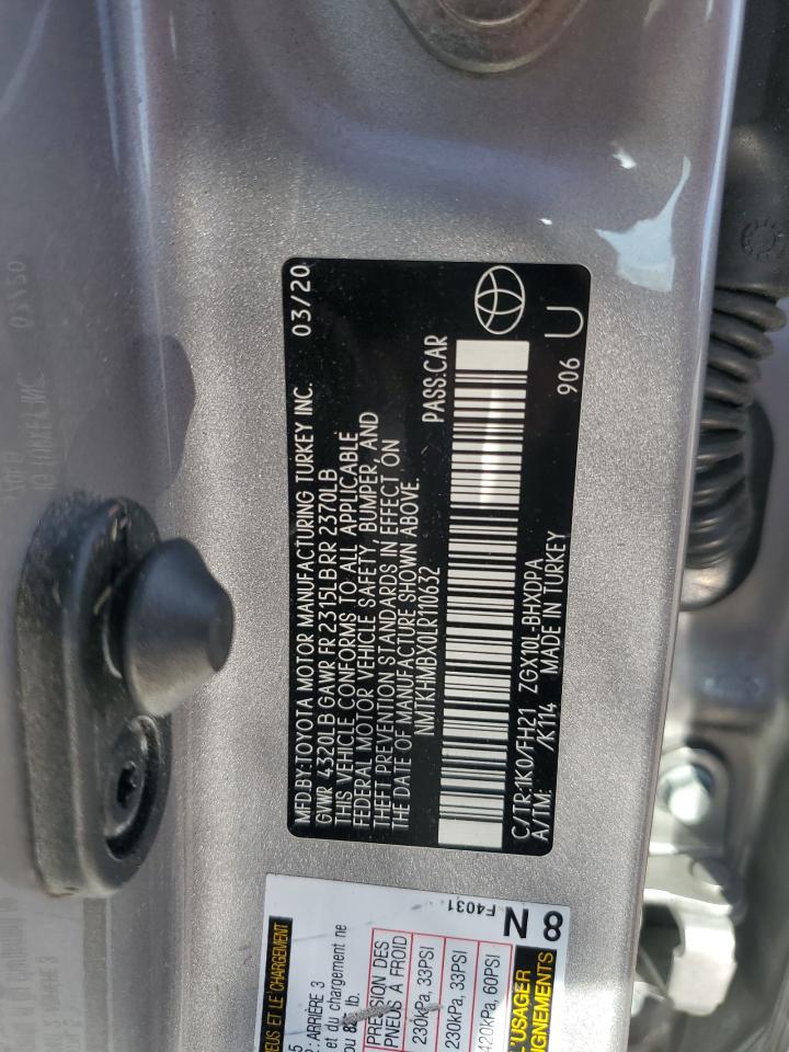 NMTKHMBX0LR110632 2020 Toyota C-Hr Xle