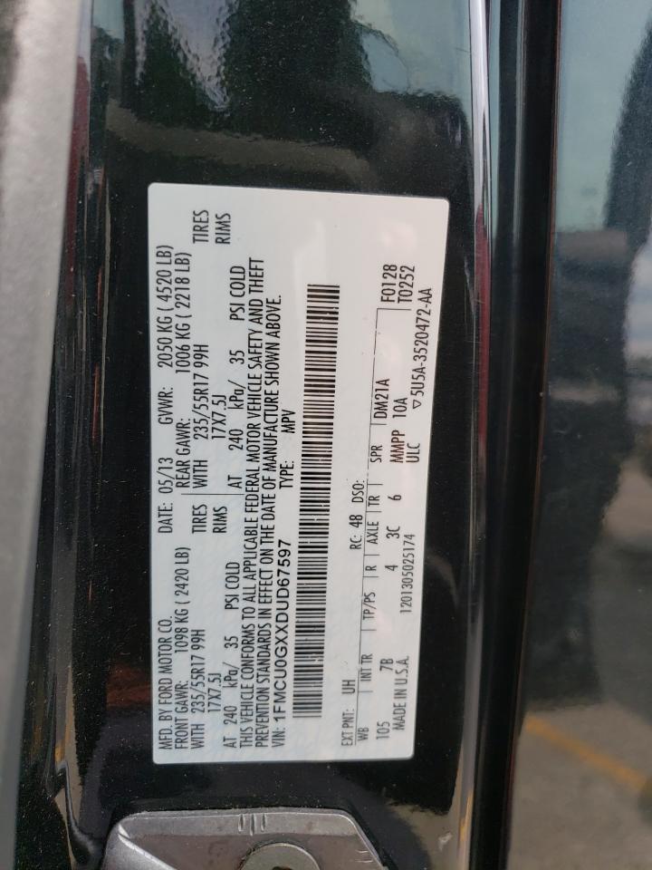 1FMCU0GXXDUD67597 2013 Ford Escape Se