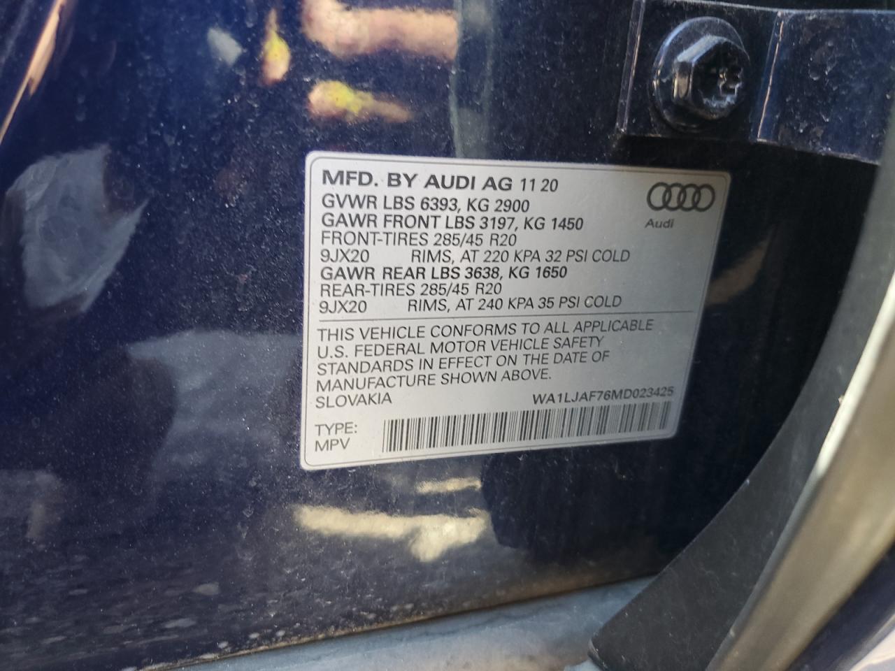 WA1LJAF76MD023425 2021 Audi Q7 Premium Plus