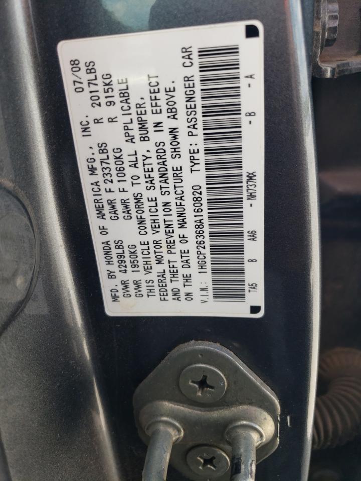 1HGCP26368A160820 2008 Honda Accord Lx