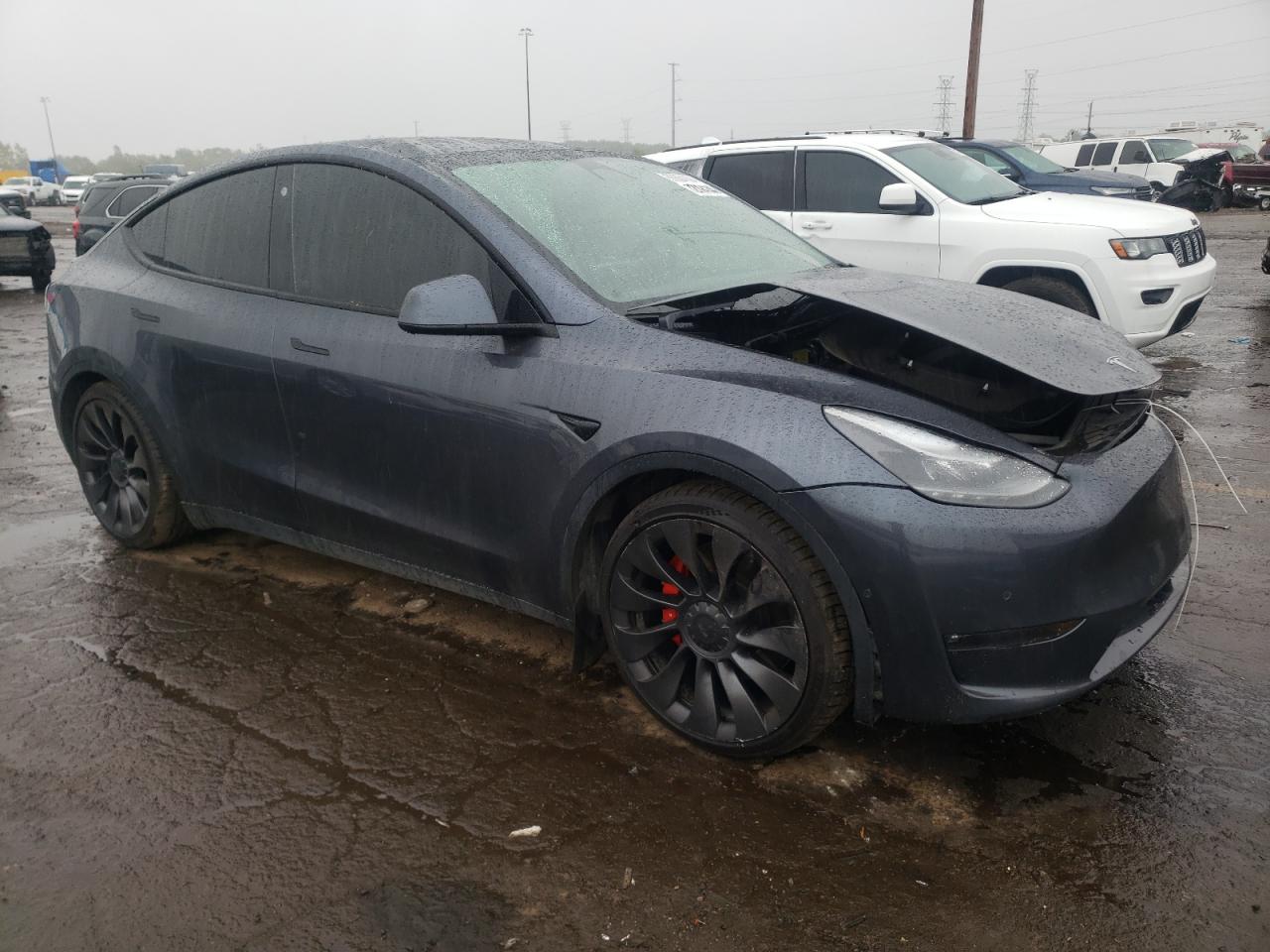 VIN 7SAYGDEF1NF550984 2022 TESLA MODEL Y no.4