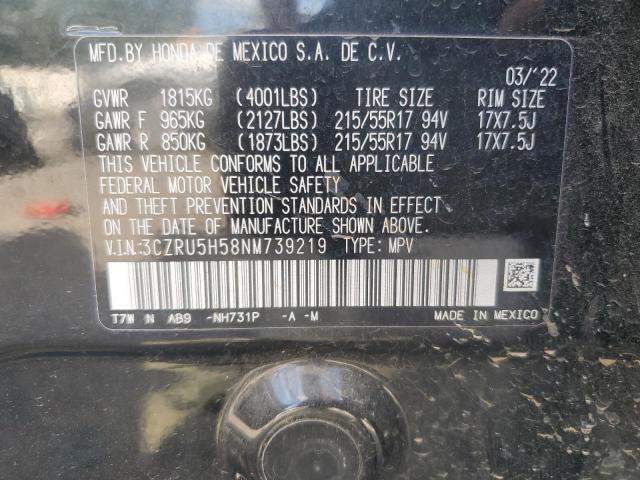 3CZRU5H58NM739219 Honda HR-V EX 13