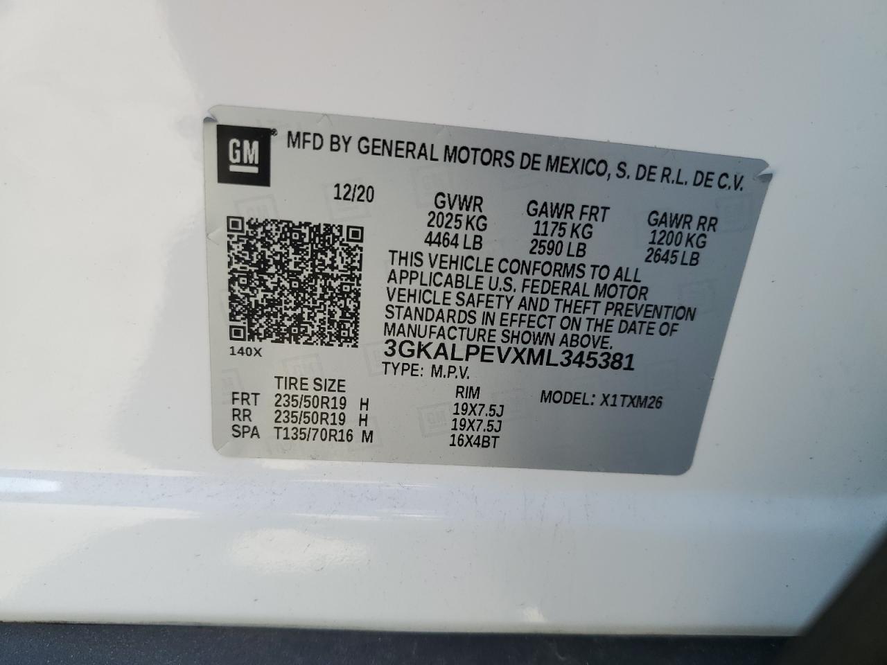 2021 GMC Terrain Slt VIN: 3GKALPEVXML345381 Lot: 71486134