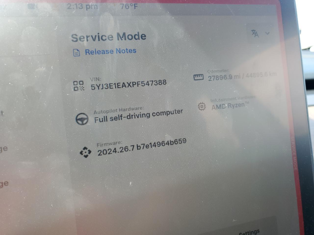 5YJ3E1EAXPF547388 2023 Tesla Model 3