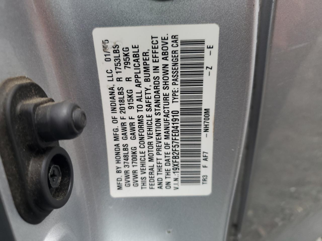 19XFB2F57FE041910 2015 HONDA CIVIC - Image 14