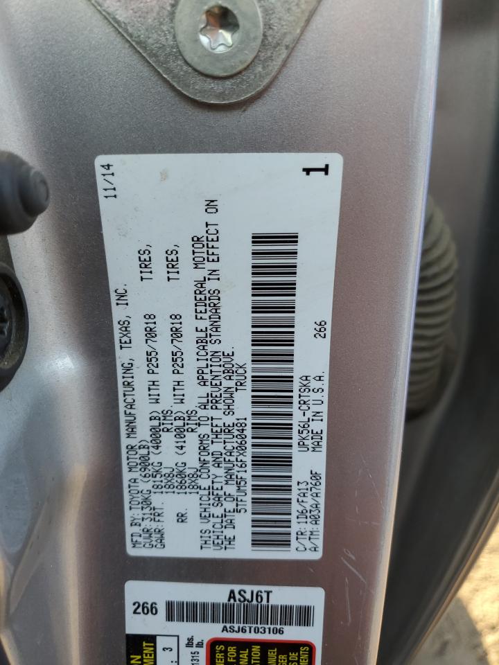 5TFUM5F16FX060481 2015 Toyota Tundra Double Cab Sr