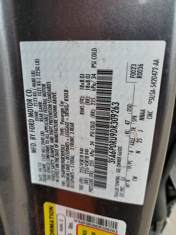 VIN 3FA6P0RU9DR309263 2013 FORD FUSION no.13