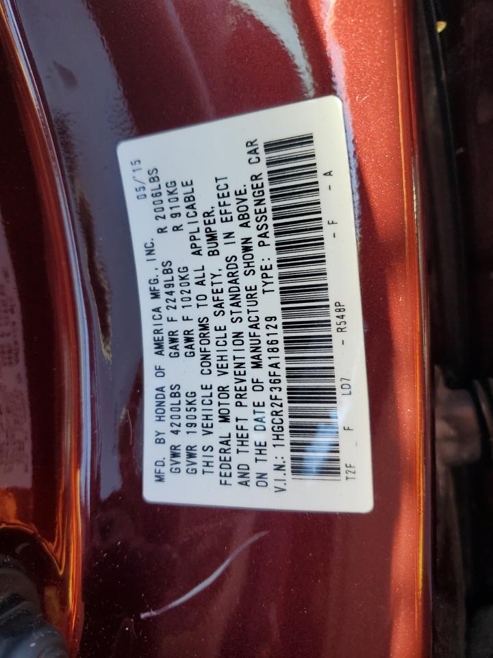 1HGCR2F36FA186129 2015 Honda Accord Lx