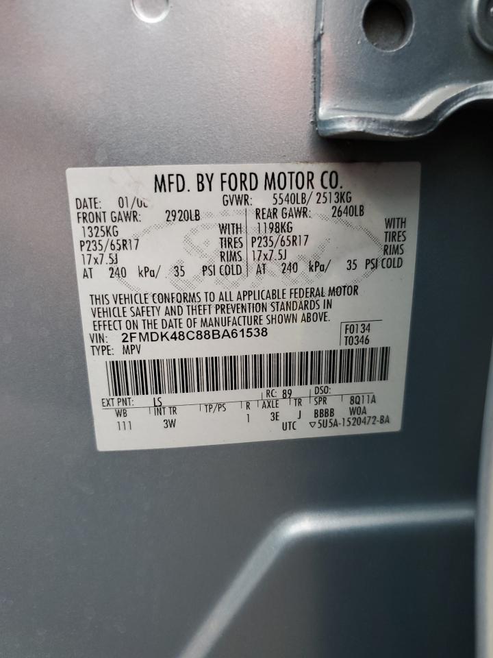 2FMDK48C88BA61538 2008 Ford Edge Sel