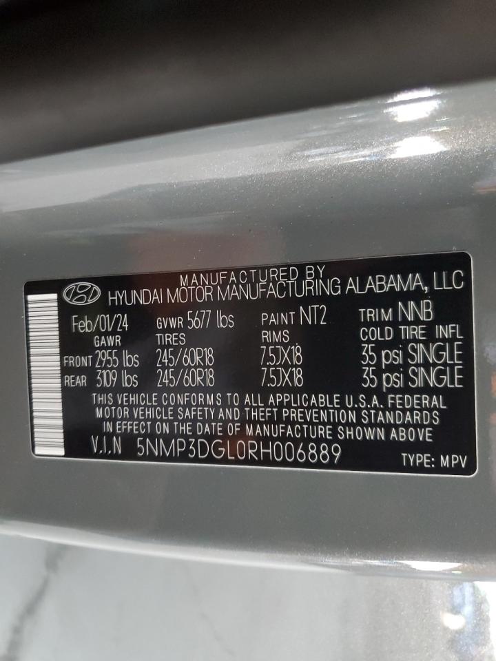 5NMP3DGL0RH006889 2024 Hyundai Santa Fe Xrt