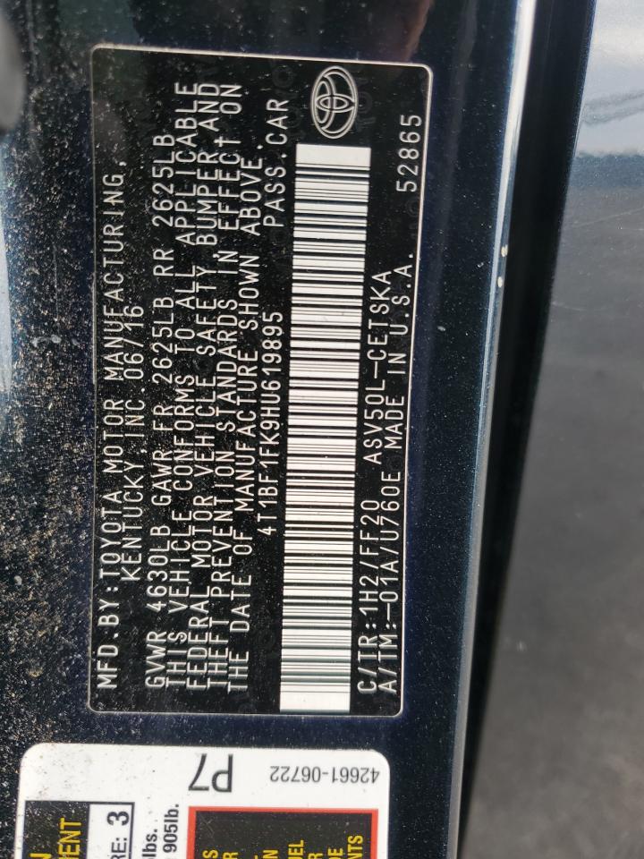 4T1BF1FK9HU619895 2017 TOYOTA CAMRY - Image 14