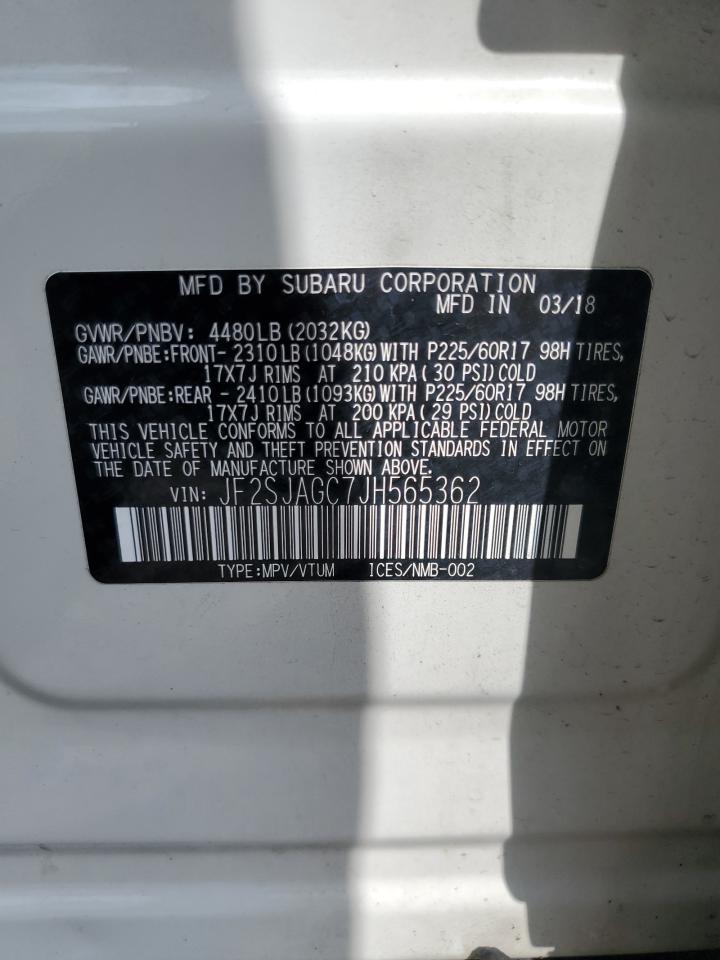 JF2SJAGC7JH565362 2018 Subaru Forester 2.5I Premium