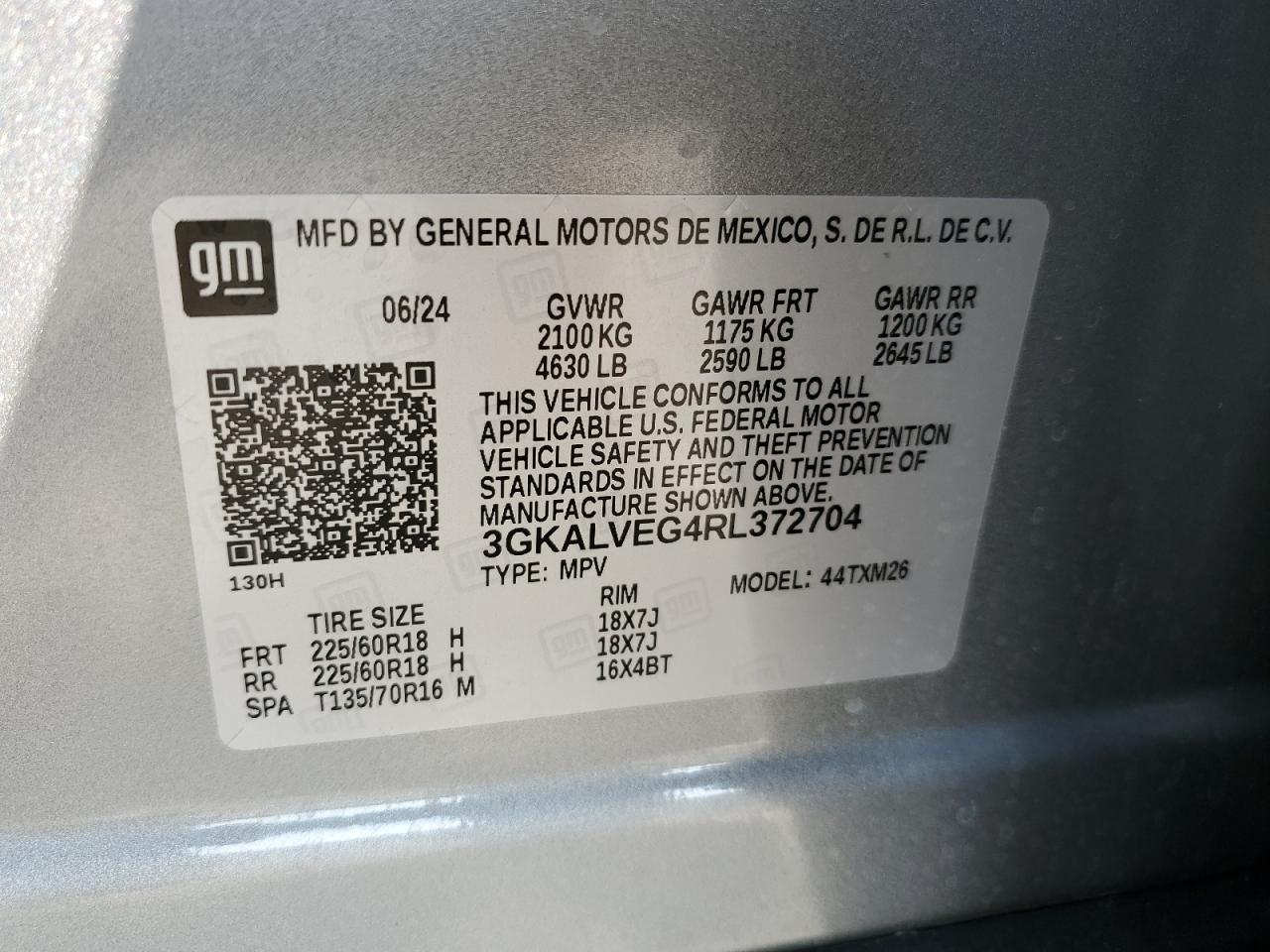 3GKALVEG4RL372704 2024 GMC Terrain Slt