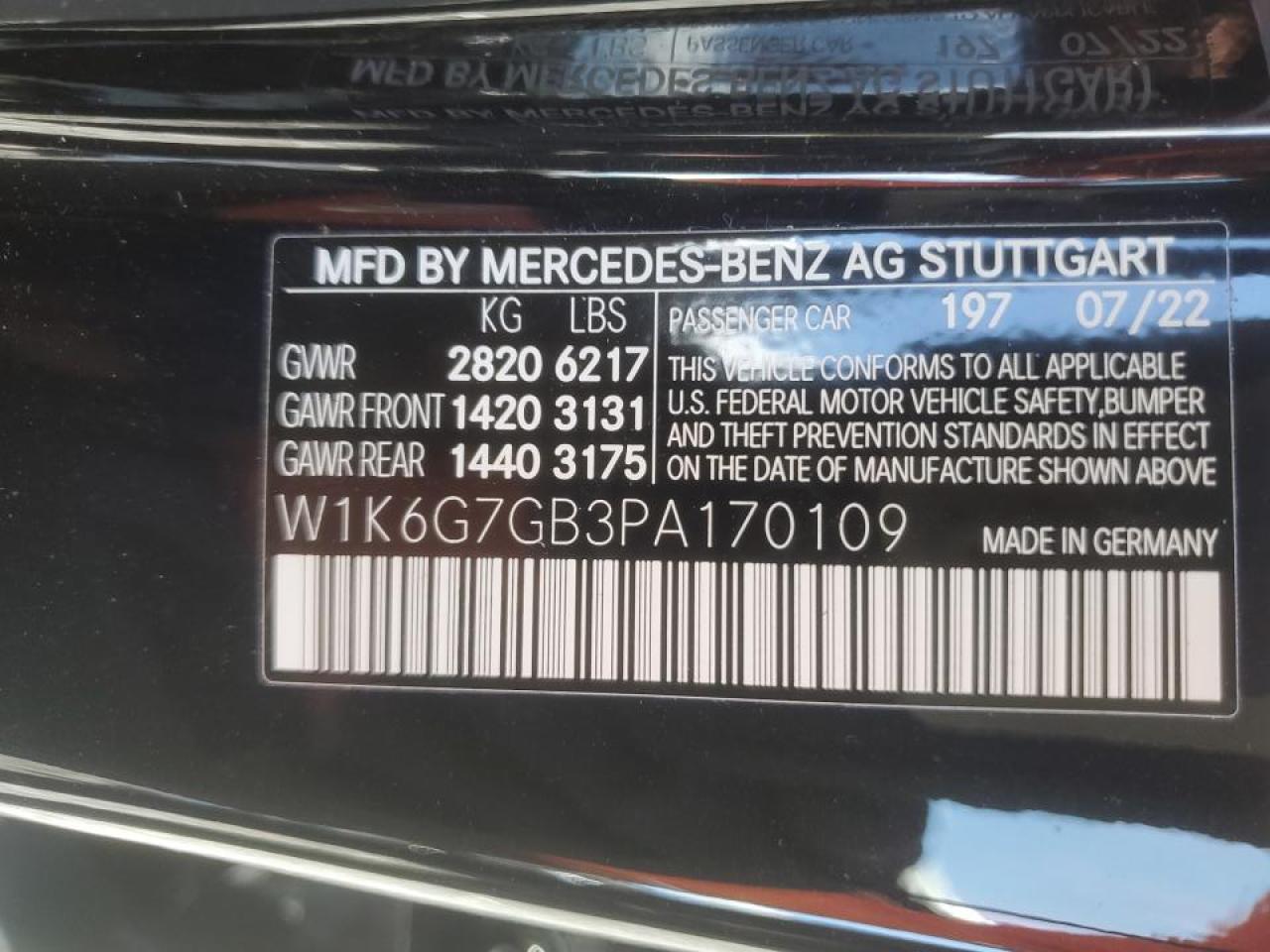 2023 Mercedes-Benz S 580 4Matic VIN: W1K6G7GB3PA170109 Lot: 71575954