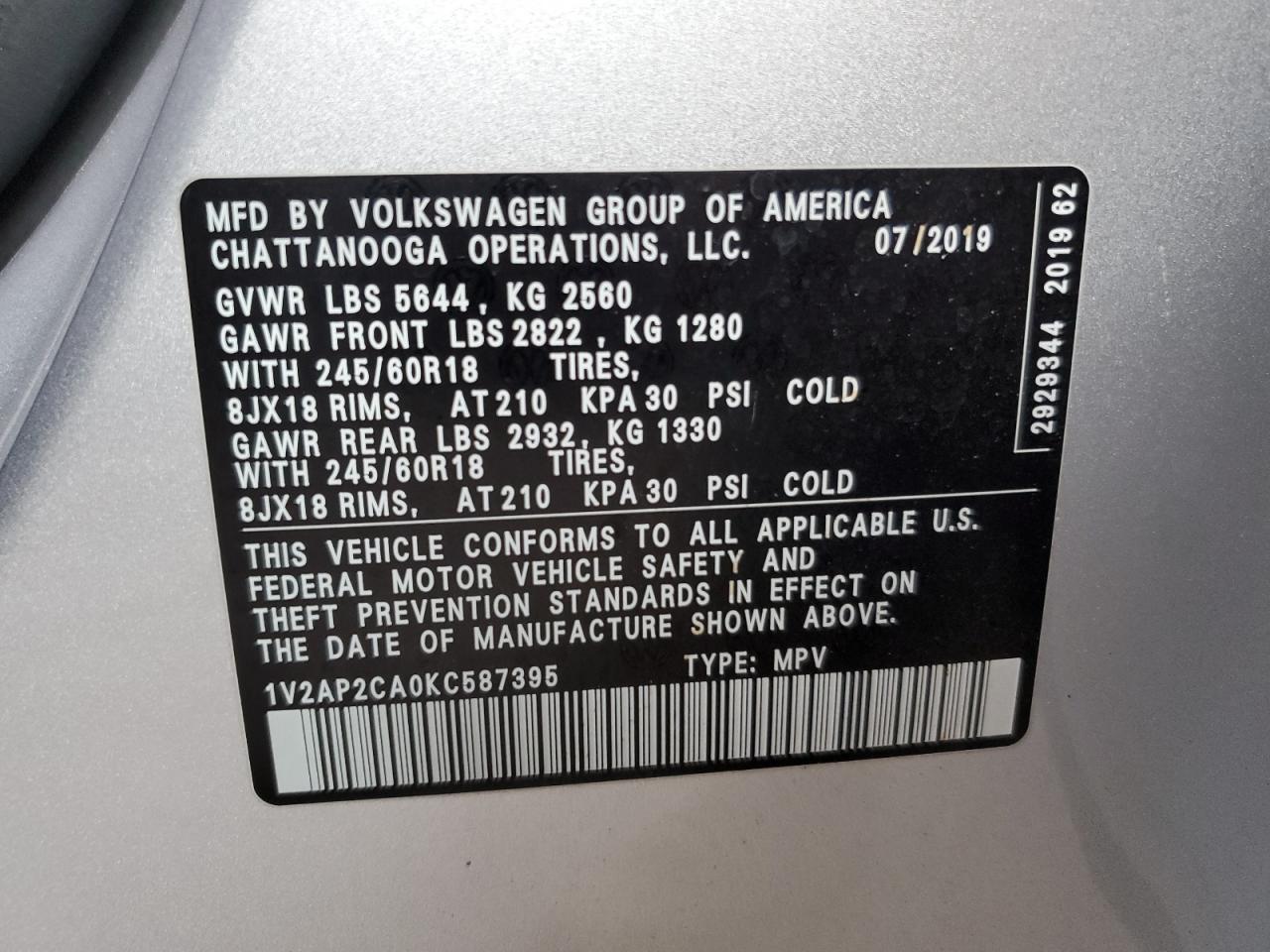 2019 Volkswagen Atlas - Image 14