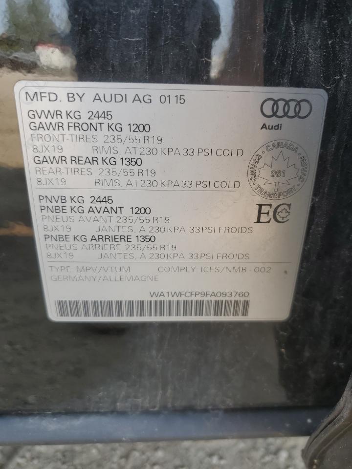 WA1WFCFP9FA093760 2015 Audi Q5 Prestige