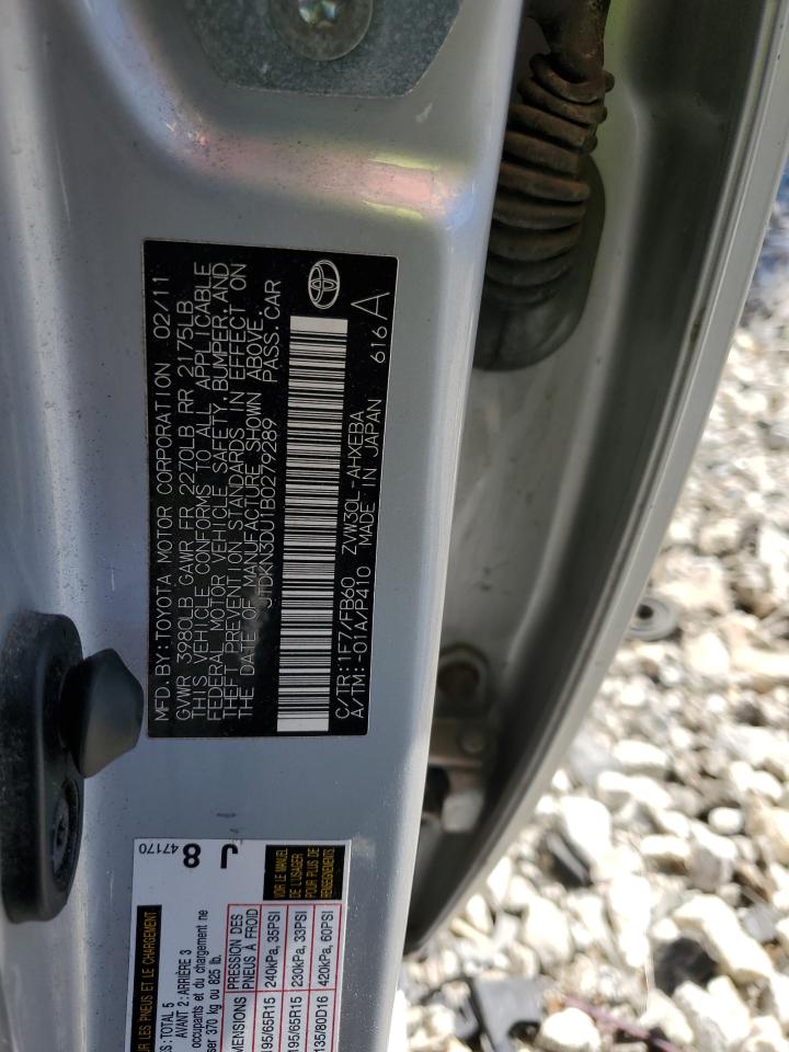 JTDKN3DU1B0279289 2011 Toyota Prius