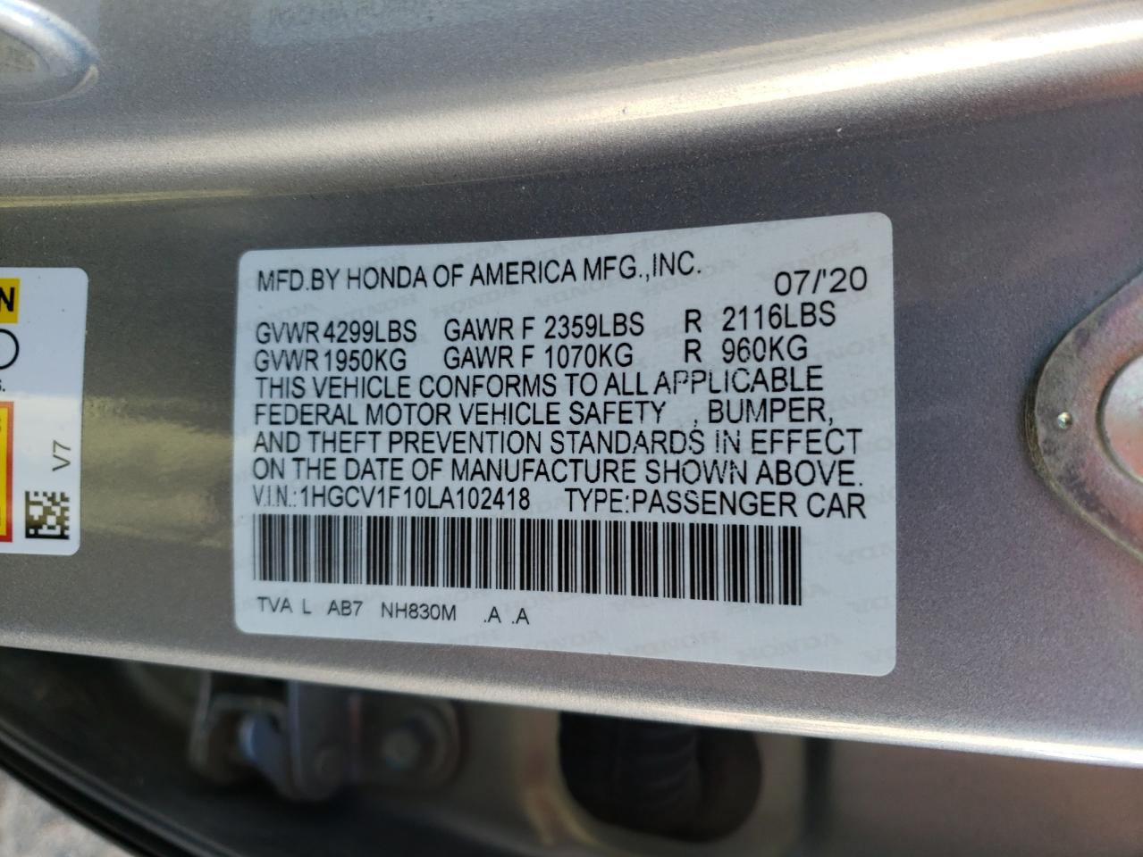 2020 Honda Accord - Image 12