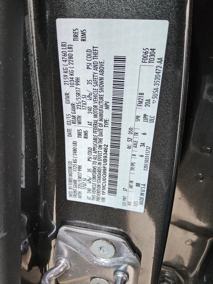 1FMCU0G99FUB93462 2015 Ford Escape Se