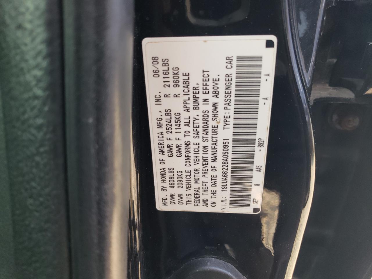 19UUA66228A050951 2008 Acura Tl