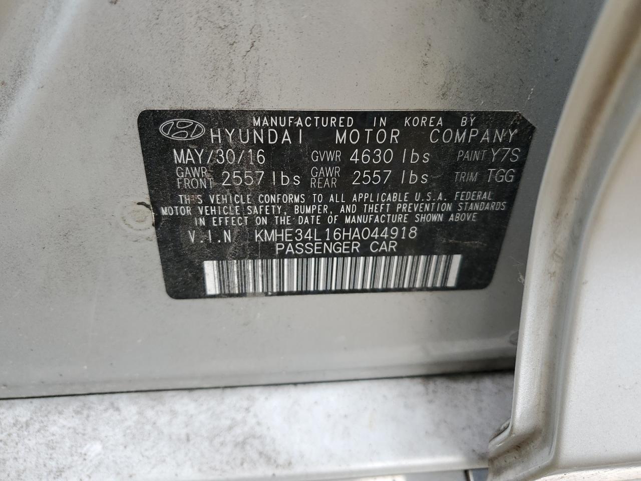 KMHE34L16HA044918 2017 HYUNDAI SONATA - Image 13