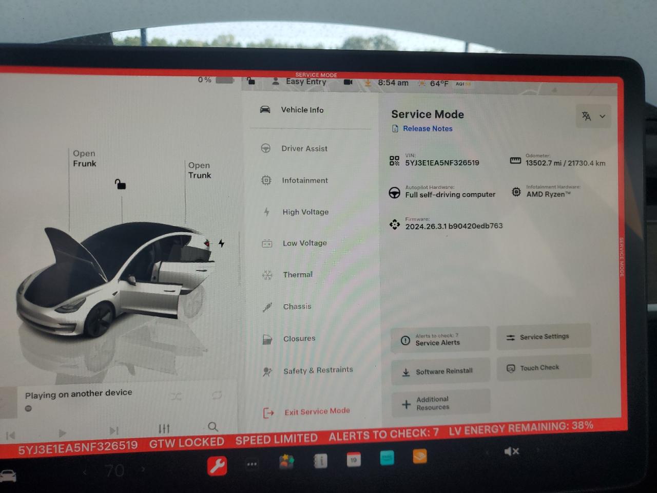 5YJ3E1EA5NF326519 2022 Tesla Model 3