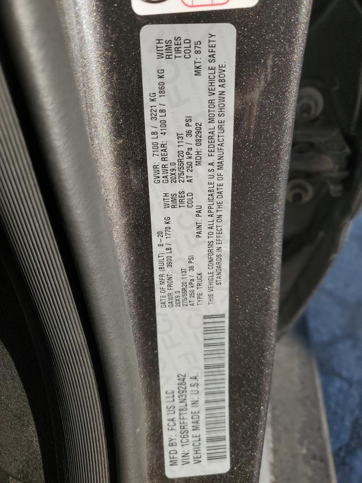 1C6SRFFT8LN392842 2020 Ram 1500 Big Horn/Lone Star