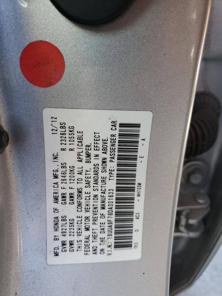 19UUA9F78DA001633 2013 Acura Tl Advance