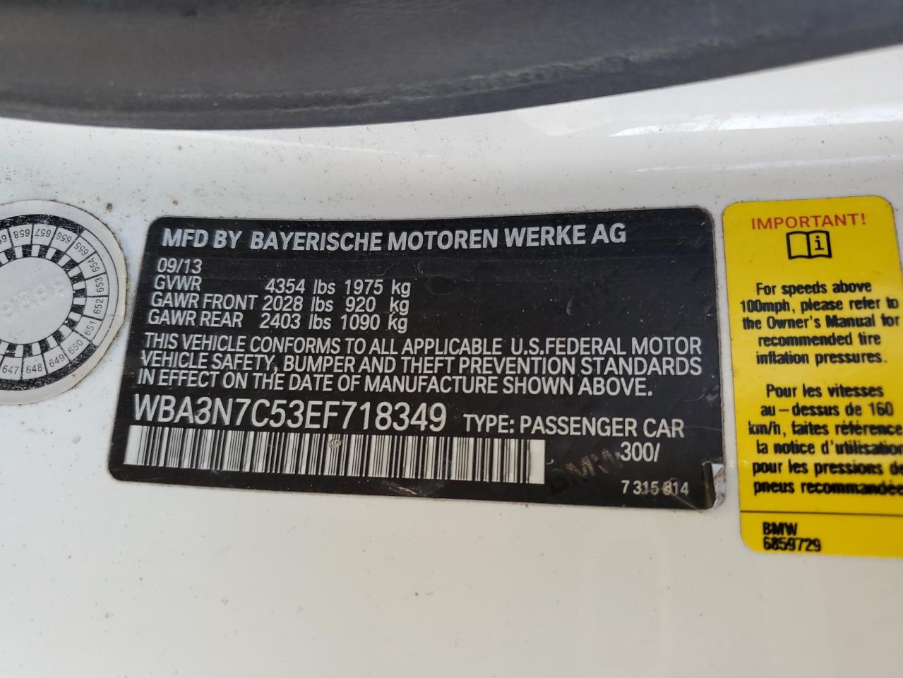 WBA3N7C53EF718349 2014 BMW 428 I