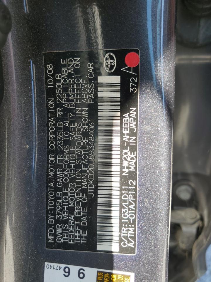 2009 Toyota Prius VIN: JTDKB20U893484061 Lot: 71091964