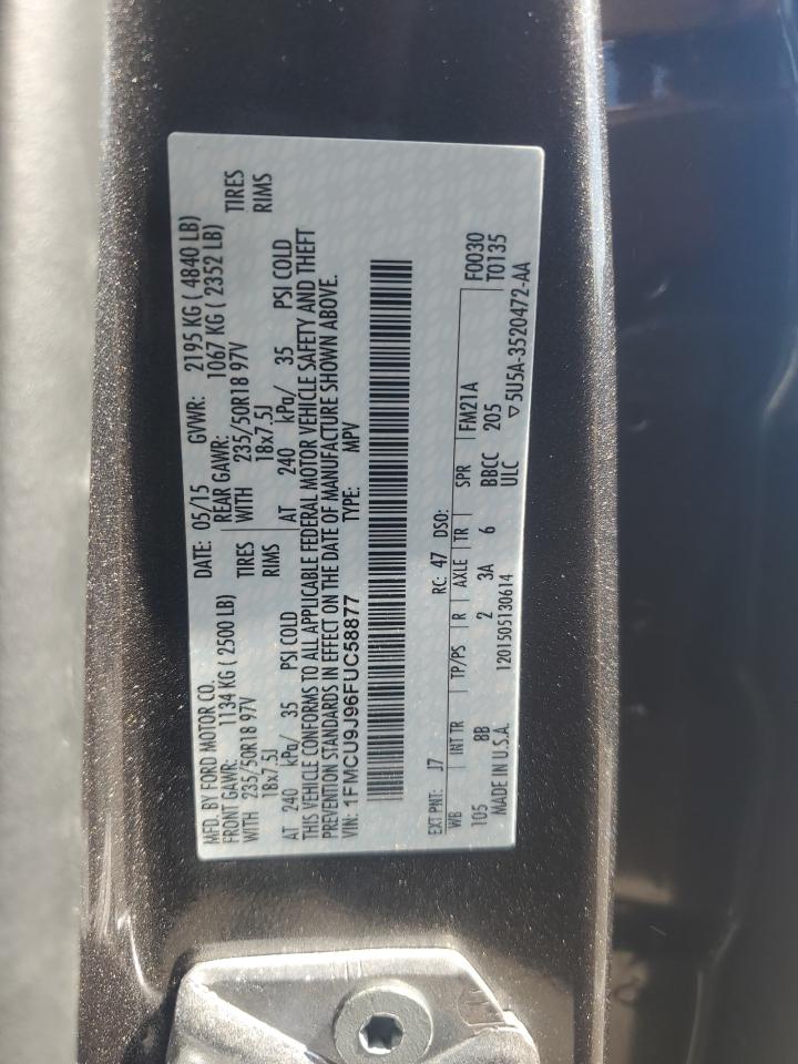 1FMCU9J96FUC58877 2015 Ford Escape Titanium