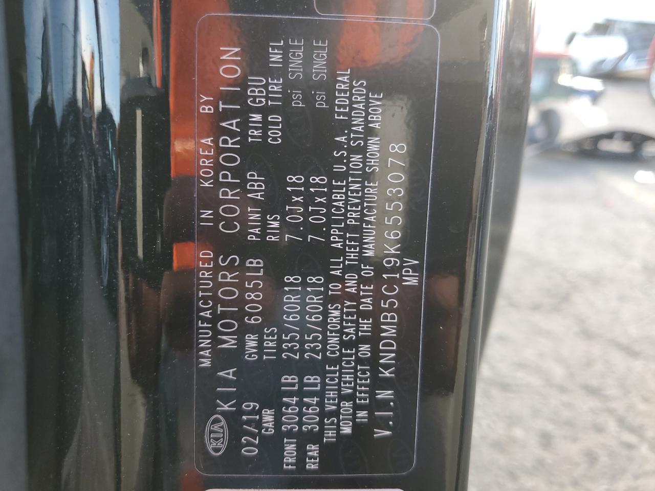 KNDMB5C19K6553078 2019 Kia Sedona Lx