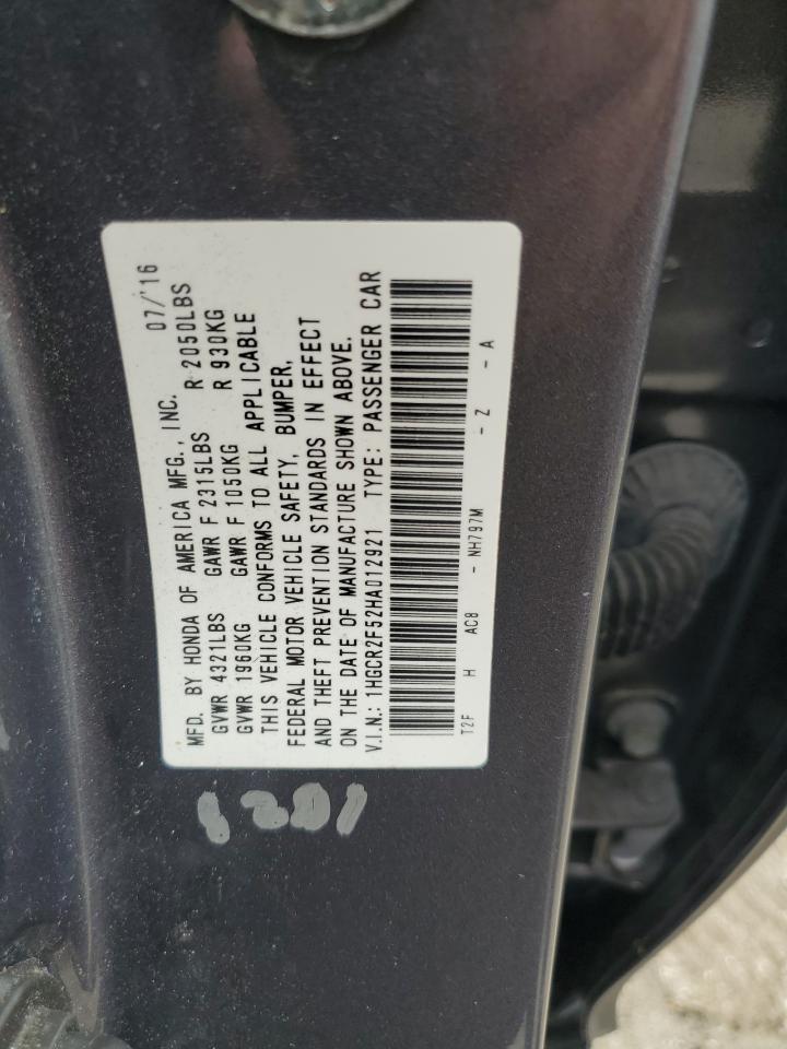 1HGCR2F52HA012921 2017 Honda Accord Sport