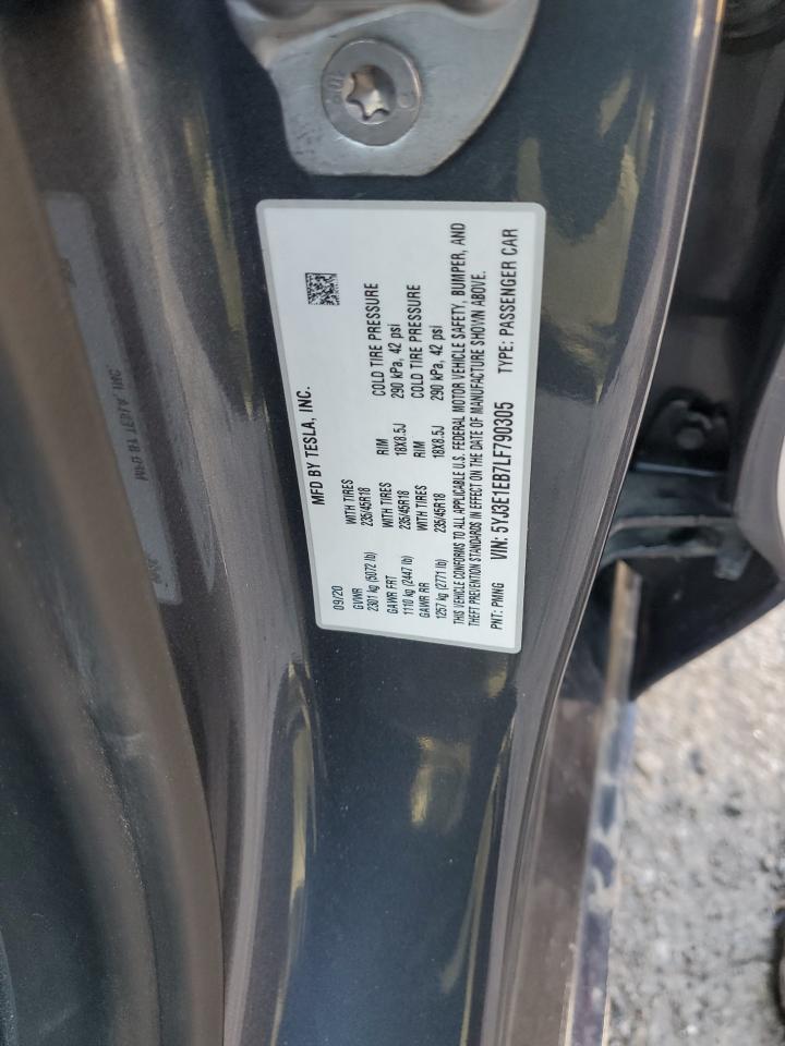 5YJ3E1EB7LF790305 2020 Tesla Model 3