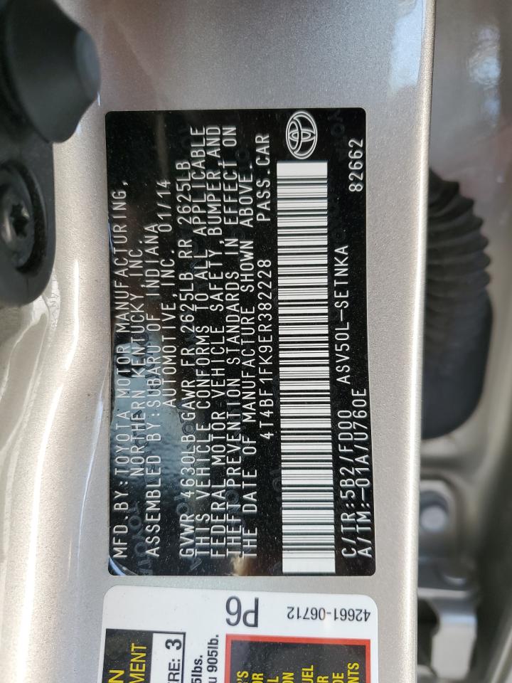 4T4BF1FK9ER382228 2014 Toyota Camry L